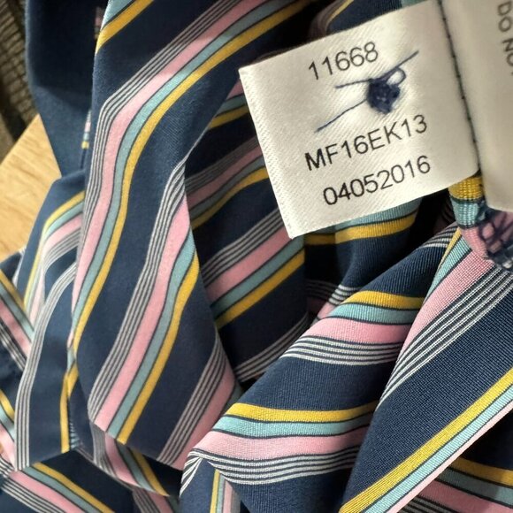 Peter Millar Summer Comfort Polo Shirt XL Short Sleeve Stripe Multicolor TP-2894 - Picture 8 of 8
